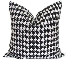 Black Pillow Covers, Houndstooth Cover, Cover For 20x20 Pillow, 16x16 18x18 All Sizes - thumbnail 1