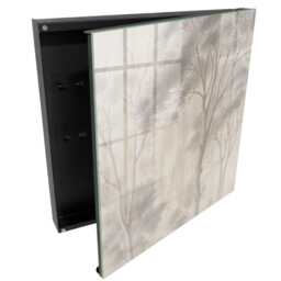 Forest Etherealness Key Cabinet For Home, Gray Box Wall, Scandinavian Nature, Lovers Of Nature & Harmony