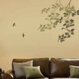 Wall Stencil Sycamore Weeping Branch - Reusable Stencils For Easy Home Decor - thumbnail 2