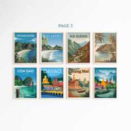 Southeast Asia Travel Poster Set Retro Asian Art Prints - thumbnail 3