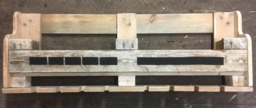 Handmade Rustic Wine Bottle Rack With Wine Glass Holders