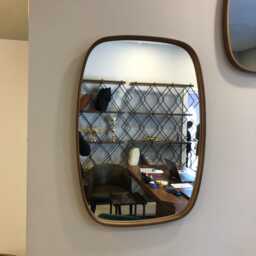 Wood Bathroom Wall Mirror, Solid Oak Or Walnut Frame, Modern Hallway Mirror - thumbnail 3