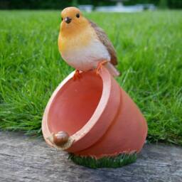Sitting Robin Bird Feeder Ornament - thumbnail 4
