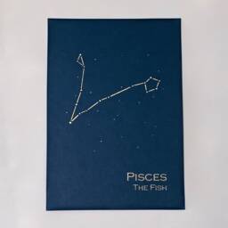 Pisces Constellation Zodiac Art Print/Gold Foil Wall Astrology Home Decor February-March Birthday On Navy Or Cream - thumbnail 2