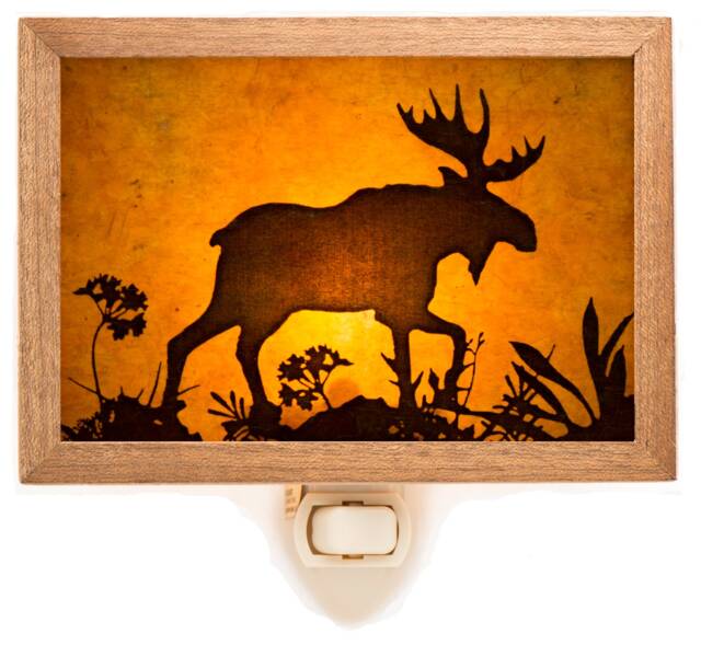 Wandering Moose - Handmade Mica Night Light Soft Glow Plug-In Lighting For Home Whimsical
