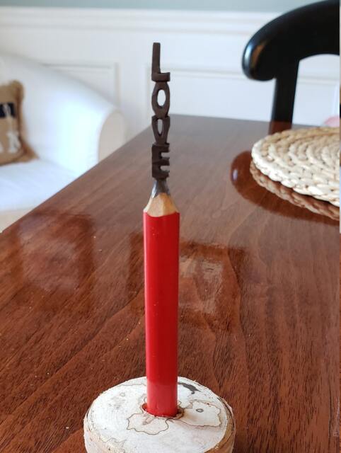 Love Carved Into A Pencil Lead - image 1