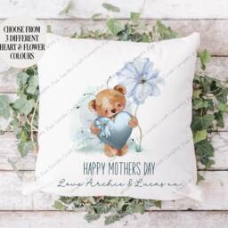 Teddy Cushion, Gift For Mum, Mothers Day, From Daughter, Mum's Son, Her, Nan, Mum - thumbnail 2