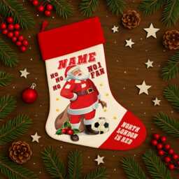 Personalised Arsenal Football Christmas Stocking Father Xmas Santa Sack Bag Festive Hanging Treat Sock Toys Kids Footie Fans Efxs02 - thumbnail 2