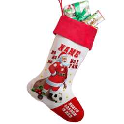 Personalised Arsenal Football Christmas Stocking Father Xmas Santa Sack Bag Festive Hanging Treat Sock Toys Kids Footie Fans Efxs02 - thumbnail 3