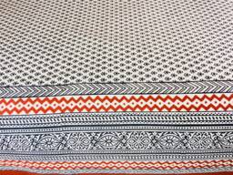 Hand Block Printed Booti Printed Bedsheet With 2 Pillow Covers Soft & Comfy Bedspread Table Cover Home Decor Bedroom - 90x108 B60 - thumbnail 1