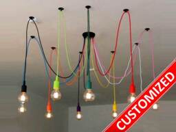 Colorful Spider Chandelier 3-12 Lights Pendant Light Octopus Industrial Chandelier Playroom Fixture Kids Room Hanging - thumbnail 1