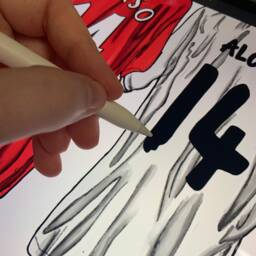 xabi Alonso Themed Career Dressing Room Kit Print Hand Illustrated Design - thumbnail 2