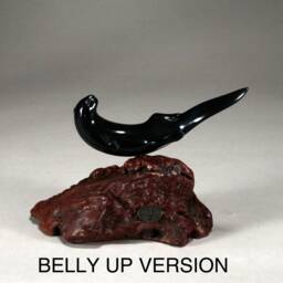 River Otter Sculpture By John Perry Belly Down Version Ebonite Statue Figurine - thumbnail 3