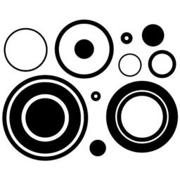 Modern Circles Wall Art Vinyl, Decal Set, Vinyl Graphics, Polka Dot Pack, Decals - thumbnail 3