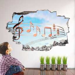 Musical Notes Wall Decal Sticker Mural Poster Print Art Kids Room Decor Eb12 - thumbnail 1