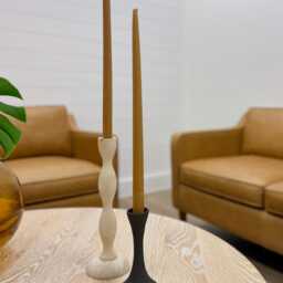 Black Clay Candle Taper Holder - thumbnail 3