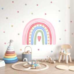 Dotted Dream Rainbow Nursery Wall Sticker - thumbnail 1