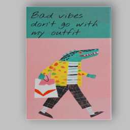 Whimsical Crocodile Shopping Fashion Illustration Canvas Wall Art Print Decor Picture Ready To Hang - thumbnail 1