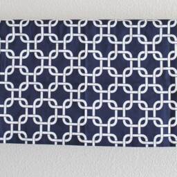 "Pair 25 Or 50"" Geometric Gotcha Panels Drapes Cafe Curtains Grey Coral Navy Blue Red Yellow Black 24 63 72 84 96 108 120" - thumbnail 4