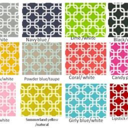 "Pair 25 Or 50"" Geometric Gotcha Panels Drapes Cafe Curtains Grey Coral Navy Blue Red Yellow Black 24 63 72 84 96 108 120" - thumbnail 2