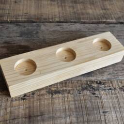 Handmade Wooden Tea Light Holder Minimalist Home Decor - thumbnail 2