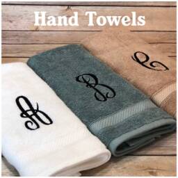 Monogrammed Embroidered Bath Towel Custom Cotton Towel By August Ave - thumbnail 4