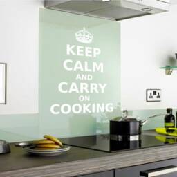 Keep Calm & Carry On Cooking Wall Sticker, Keep Decals, Quote, Stickers - thumbnail 2