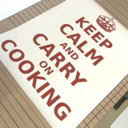 Keep Calm & Carry On Cooking Wall Sticker, Keep Decals, Quote, Stickers - thumbnail 3