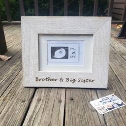 Personalized Barnwood Picture Frame - Hand Engraved Veteran Gift - thumbnail 2