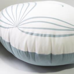 Limited Edition Guy Face Plush Pillow in Light Grey Blue Print - thumbnail 3