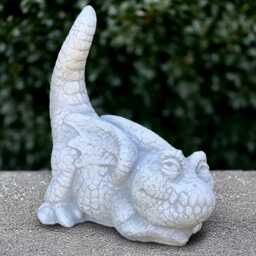 Gothic Dragon Statue Concrete Figurine Cement Sculpture Outdoor Animal Decoration Wildlife Ornament Handmade Art - thumbnail 1