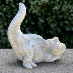 Gothic Dragon Statue Concrete Figurine Cement Sculpture Outdoor Animal Decoration Wildlife Ornament Handmade Art - thumbnail 3