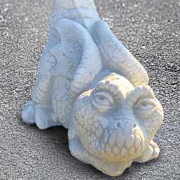 Gothic Dragon Statue Concrete Figurine Cement Sculpture Outdoor Animal Decoration Wildlife Ornament Handmade Art - thumbnail 2