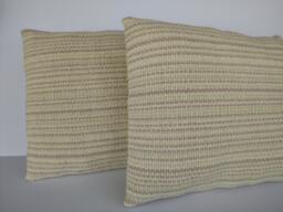 Handwoven Cotton Boucle Pillows - Woven Both Sides. #15W37A & #15W37B - thumbnail 1