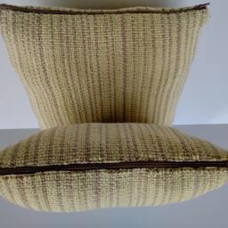 Handwoven Cotton Boucle Pillows - Woven Both Sides. #15W37A & #15W37B - thumbnail 2