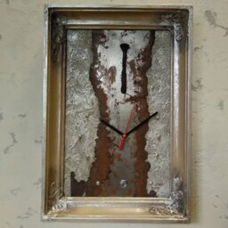 Rusty Metal Wall Clock Original Garage Art Decor - thumbnail 2