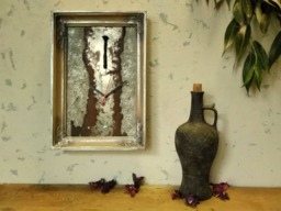 Rusty Metal Wall Clock Original Garage Art Decor - thumbnail 1