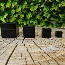 1 Beautiful Obsidian Paperweight, Cube, Choose From 4 Different Sizes - thumbnail 2