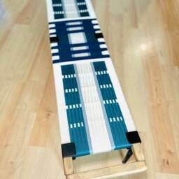 Hand-Woven Entryway Bench Mcm Style End Of Bed & Mudroom Seating - Custom-Made, Multiple Sizes - thumbnail 3