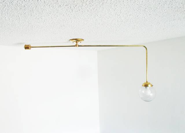 Balance Flush Mount Light - Modern Brass Bathroom Lighting Dining Room Contemporary Glass Shade Living Ul Listed - image 1