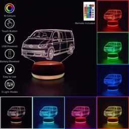 Personalised T5 Truck Led Lamp, Night Light, Gift, Birthday Present, Party Bedroom Gift For Guys - thumbnail 2