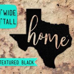 Metal Texas Home Sign Steel Anniversary Wall Art - thumbnail 2