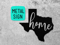 Metal Texas Home Sign Steel Anniversary Wall Art - thumbnail 1