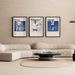 Bukayo Saka England Starboy Poster, Football Wall Art, Soccer Print, Winger Stats Gift - thumbnail 4