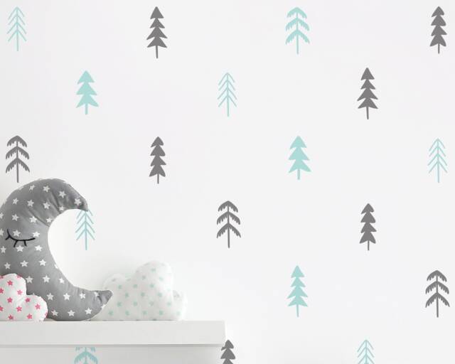 Tree Wall Decals - Woodland Nursery Decor, Decals, Unique Kids Room Decor - image 1