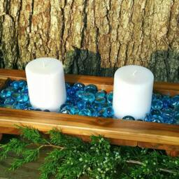 Handmade Wood Candle Tray, Rustic Wood Candle Tray, Holder, Holder Set, Farmhouse Decor - thumbnail 4