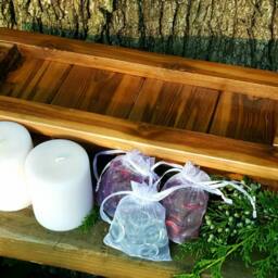 Handmade Wood Candle Tray, Rustic Wood Candle Tray, Holder, Holder Set, Farmhouse Decor - thumbnail 2