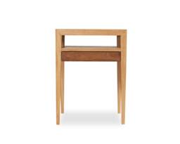 Bedside Table, Or Side Oak & Solid Walnut - thumbnail 1