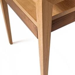 Bedside Table, Or Side Oak & Solid Walnut - thumbnail 3