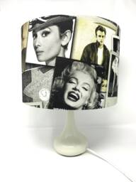 Hollywood Glamour Lampshade Marilyn, Audrey, James, Humphrey - thumbnail 1